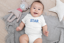 Load image into Gallery viewer, Star Organic Cotton Baby Onesie