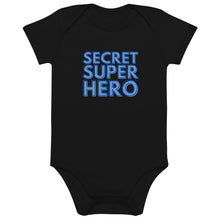 Load image into Gallery viewer, Secret Super Hero Organic Cotton Baby Onesie