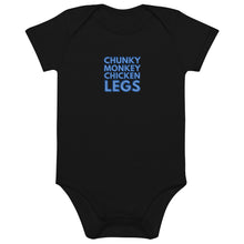 Load image into Gallery viewer, Chunky Monkey Chicken Legs Organic Cotton Baby Onesie