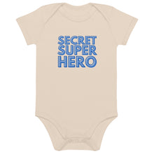 Load image into Gallery viewer, Secret Super Hero Organic Cotton Baby Onesie
