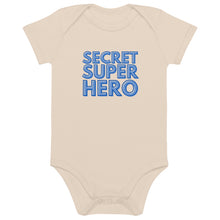 Load image into Gallery viewer, Secret Super Hero Organic Cotton Baby Onesie