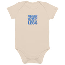 Load image into Gallery viewer, Chunky Monkey Chicken Legs Organic Cotton Baby Onesie
