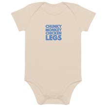 Load image into Gallery viewer, Chunky Monkey Chicken Legs Organic Cotton Baby Onesie
