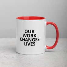 Load image into Gallery viewer, Our Work Changes Lives Mug