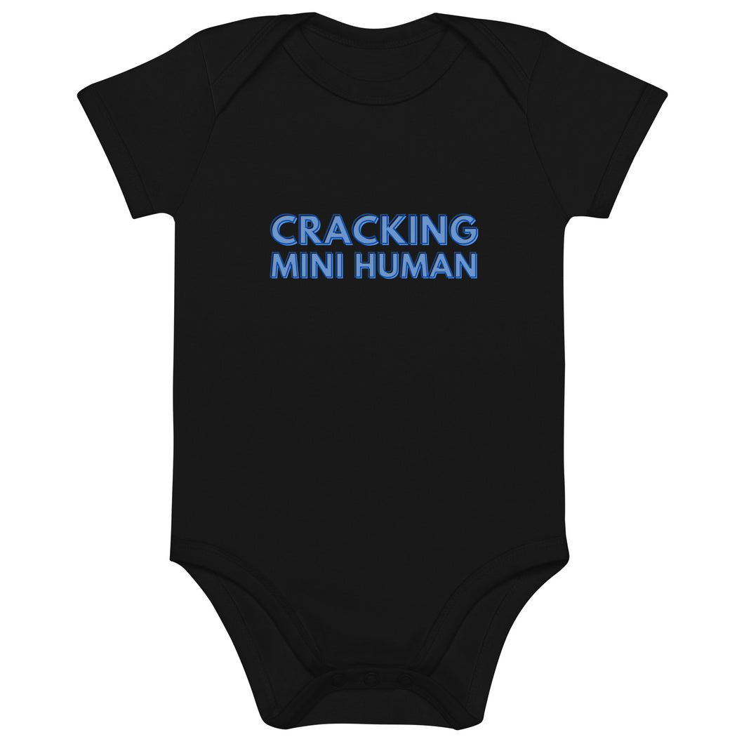 Cracking Mini Human Organic Cotton Baby Onesie