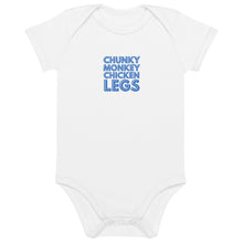 Load image into Gallery viewer, Chunky Monkey Chicken Legs Organic Cotton Baby Onesie
