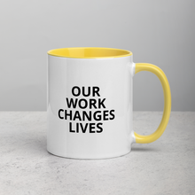 Load image into Gallery viewer, Our Work Changes Lives Mug
